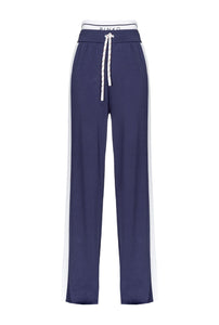Pantalone felpa ampio con banda laterale