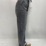 Jeans mom fit con coulisse LAF264 GRIGIO OFELIA 