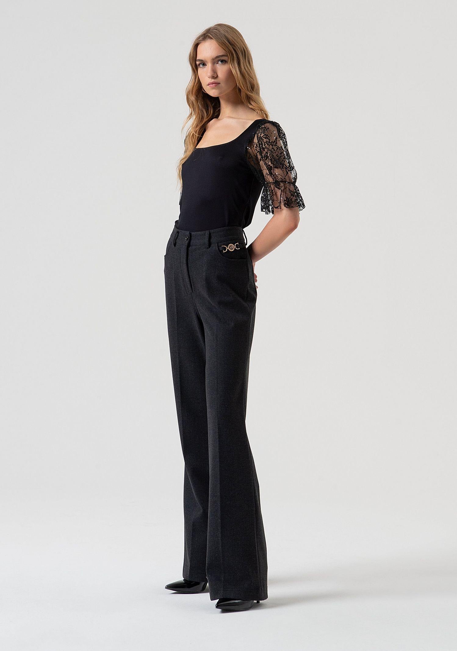 Pantalone bootcut vita alta FR25WVA014W80501 T53 FRACOMINA 