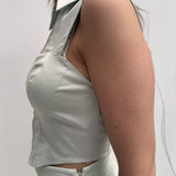Camicia crop con gancetti - Elisabetta Franchi CA01841E1 BV9 ELISABETTA FRANCHI 