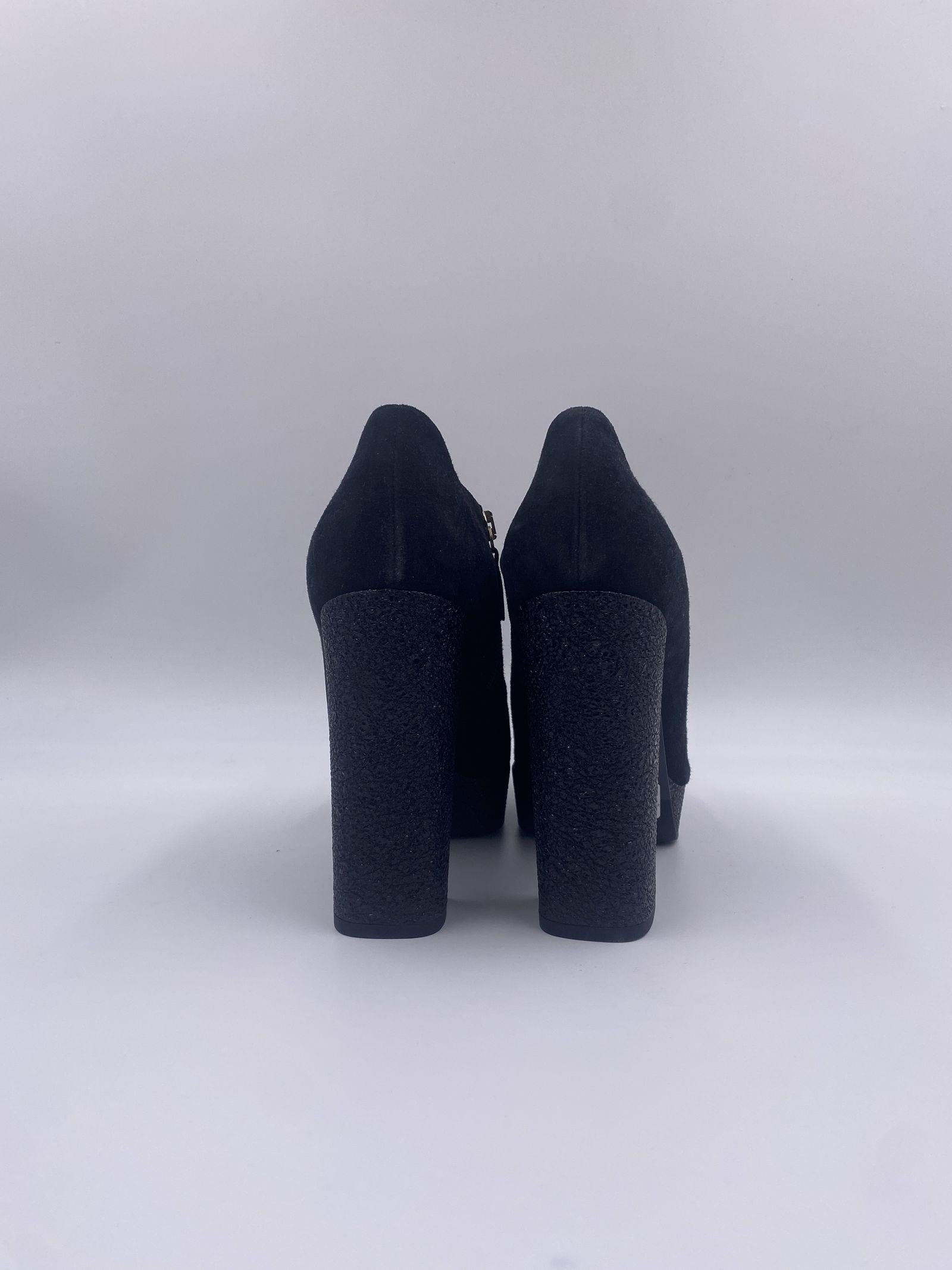 Tronchetto scamosciato con plateau - Lella Baldi LB645 NERO LELLA BALDI 
