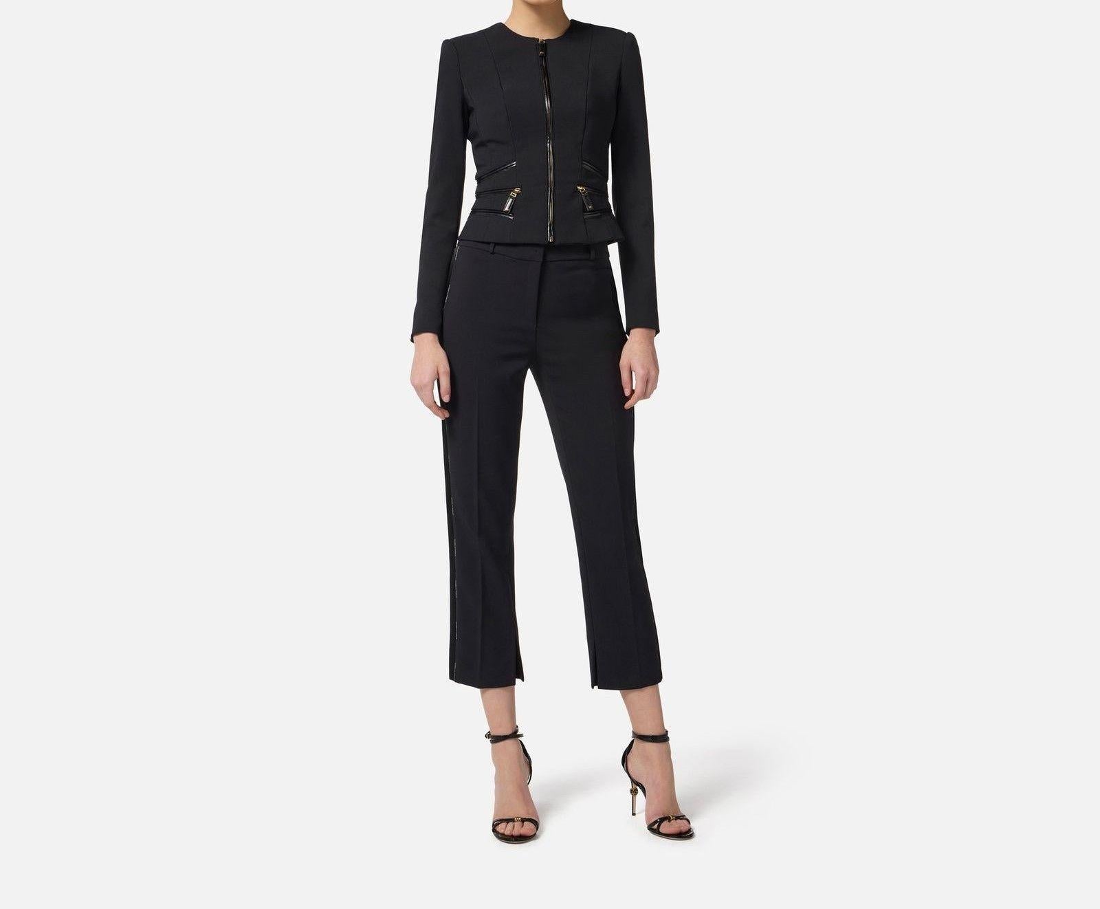 Giacca con dettagli zip - Elisabetta Franchi GI17356E2 110 ELISABETTA FRANCHI 