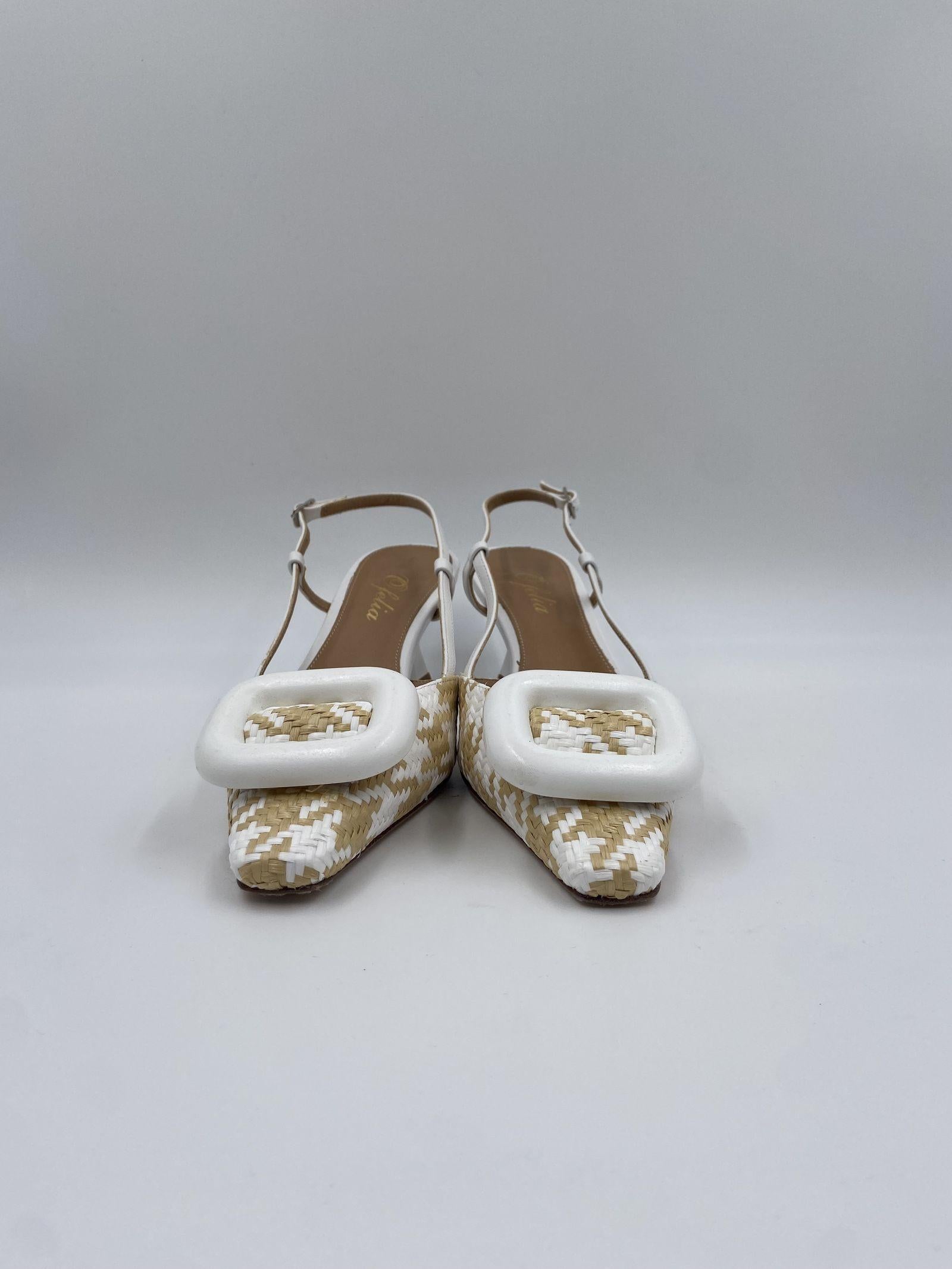 Slingback in rafia H2247 PANNA OFELIA 