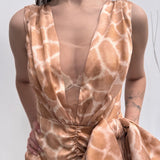 Abito con drappeggio e fiocco - Elisabetta Franchi AB11722E2 614 ELISABETTA FRANCHI 