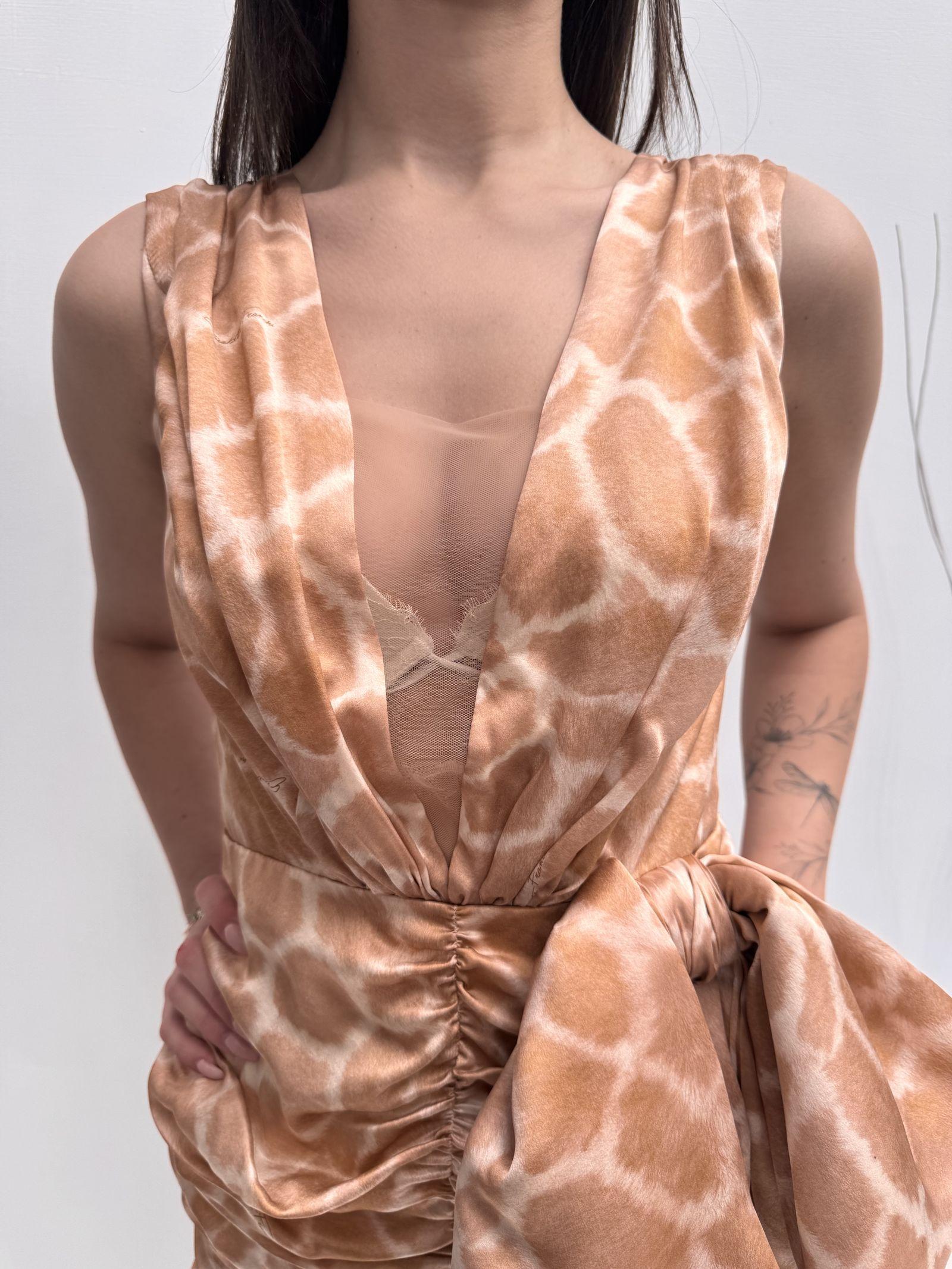 Abito con drappeggio e fiocco - Elisabetta Franchi AB11722E2 614 ELISABETTA FRANCHI 