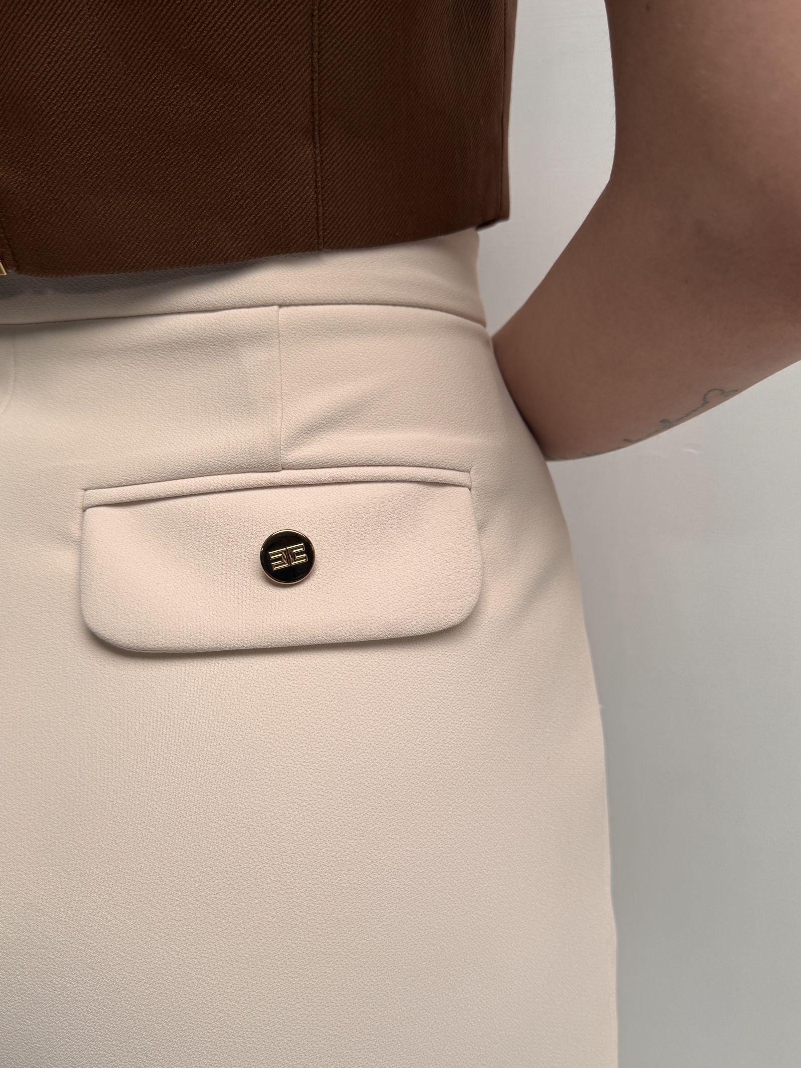 Pantalone con charms - Elisabetta Franchi PA01221E2 193 ELISABETTA FRANCHI 