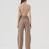 Pantalone cargo vita alta FR25WVC014W80501 L46 FRACOMINA 