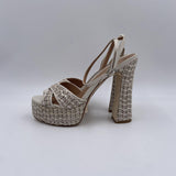 Sabot in raffia intrecciata