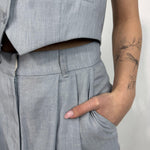 Pantalone con pieghe - Eleh SS260308 CELESTE ELEH 
