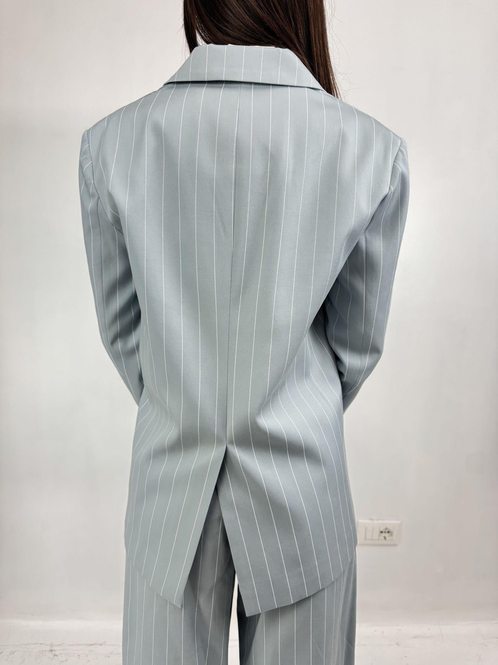 Giacca monopetto a righe - Eleh SS260117 CELESTE ELEH 