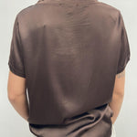 T- shirt girocollo satinata - Ofelia MS2003 MORO OFELIA 