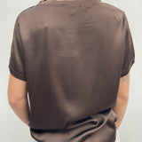 T- shirt girocollo satinata - Ofelia MS2003 MORO OFELIA 