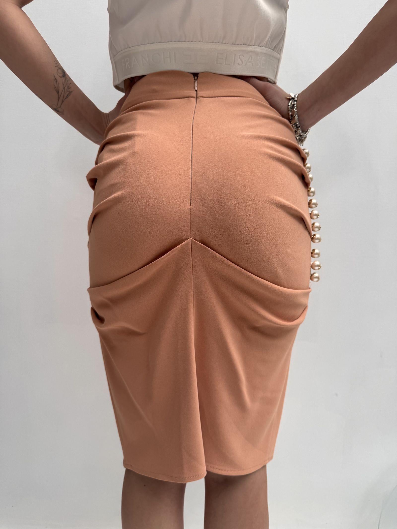 Gonna con perle - Elisabetta Franchi GO07283E2 153 ELISABETTA FRANCHI 