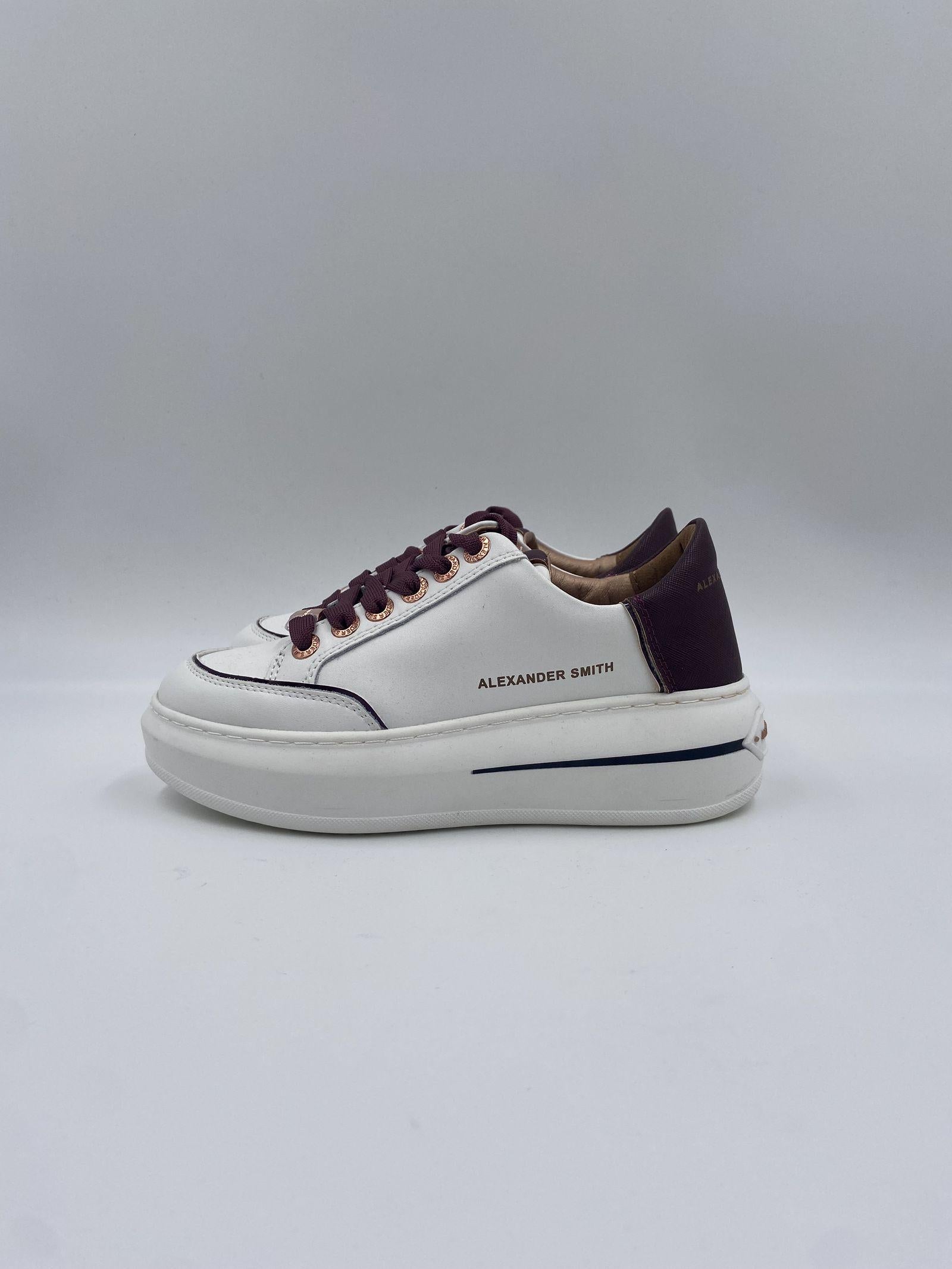 Sneakers Lancaster Woman White Bordeaux ASBALSW 1806 WDX BIANCOBORDEAUX ALEXANDER SMITH 