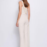 Jumpsuit monospalla con drappeggio