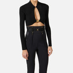 Top a micro trecce - Elisabetta Franchi MK85B61E2 110 ELISABETTA FRANCHI 