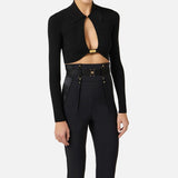 Top a micro trecce - Elisabetta Franchi MK85B61E2 110 ELISABETTA FRANCHI 