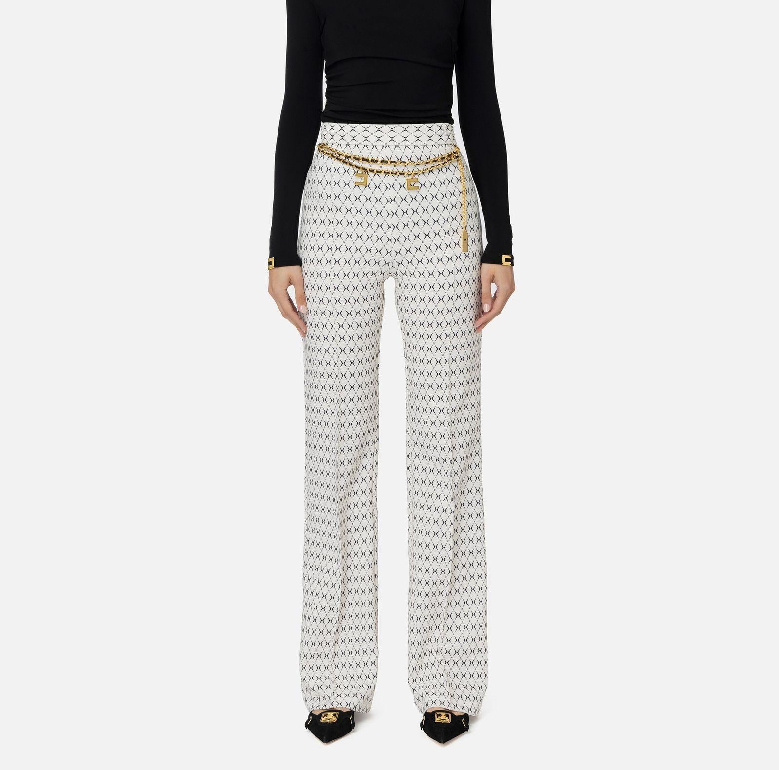 Pantalone stampa rombo PAS3546E2 E84 ELISABETTA FRANCHI 