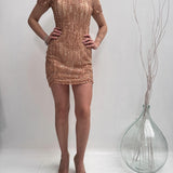 Abito trasparente con perline - Elisabetta Franchi AR24A22E1 181 ELISABETTA FRANCHI 