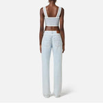 Jeans a palazzo con dettaglio logo - Elisabetta Franchi PJ94I51E2 192 ELISABETTA FRANCHI 