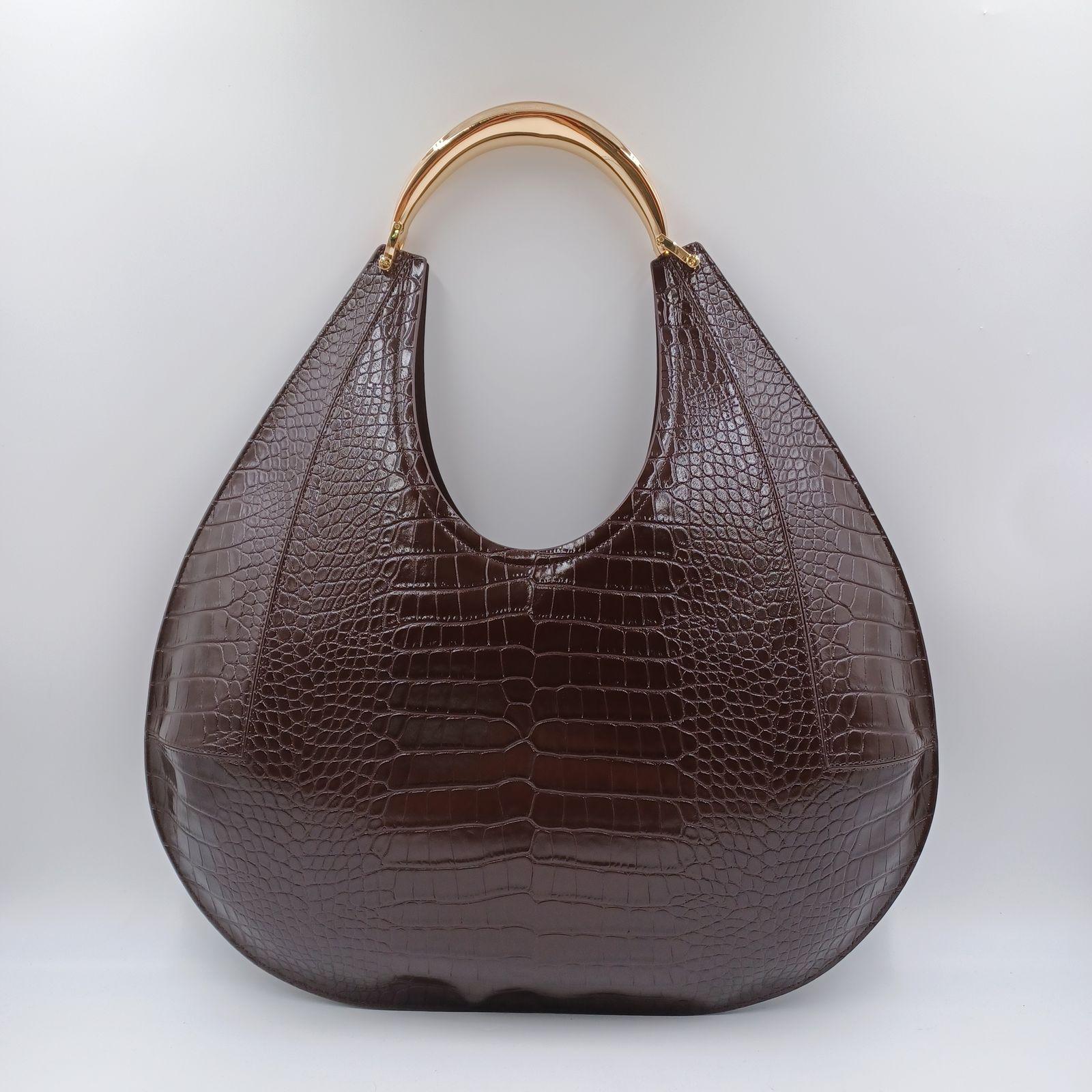 Borsa Hobo grande con manico gioiello - Elisabetta Franchi BS27A56E2 EA3 ELISABETTA FRANCHI 
