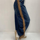 Jeans con frange LAF271PLUS DENIM OFELIA 