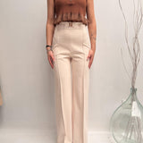 Pantalone con placca oro logata - Elisabetta Franchi PAT1541E2 193 ELISABETTA FRANCHI 