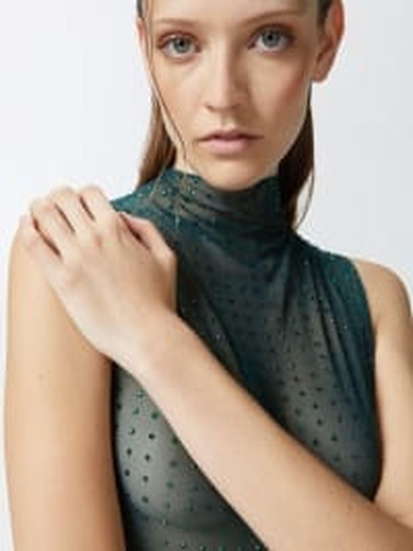 Top senza maniche in tulle con strass - Pinko 103913-A220 S1A PINKO 