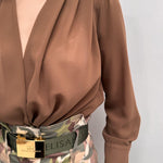 Blusa body - Elisabetta Franchi CB01006E2 K85 ELISABETTA FRANCHI 