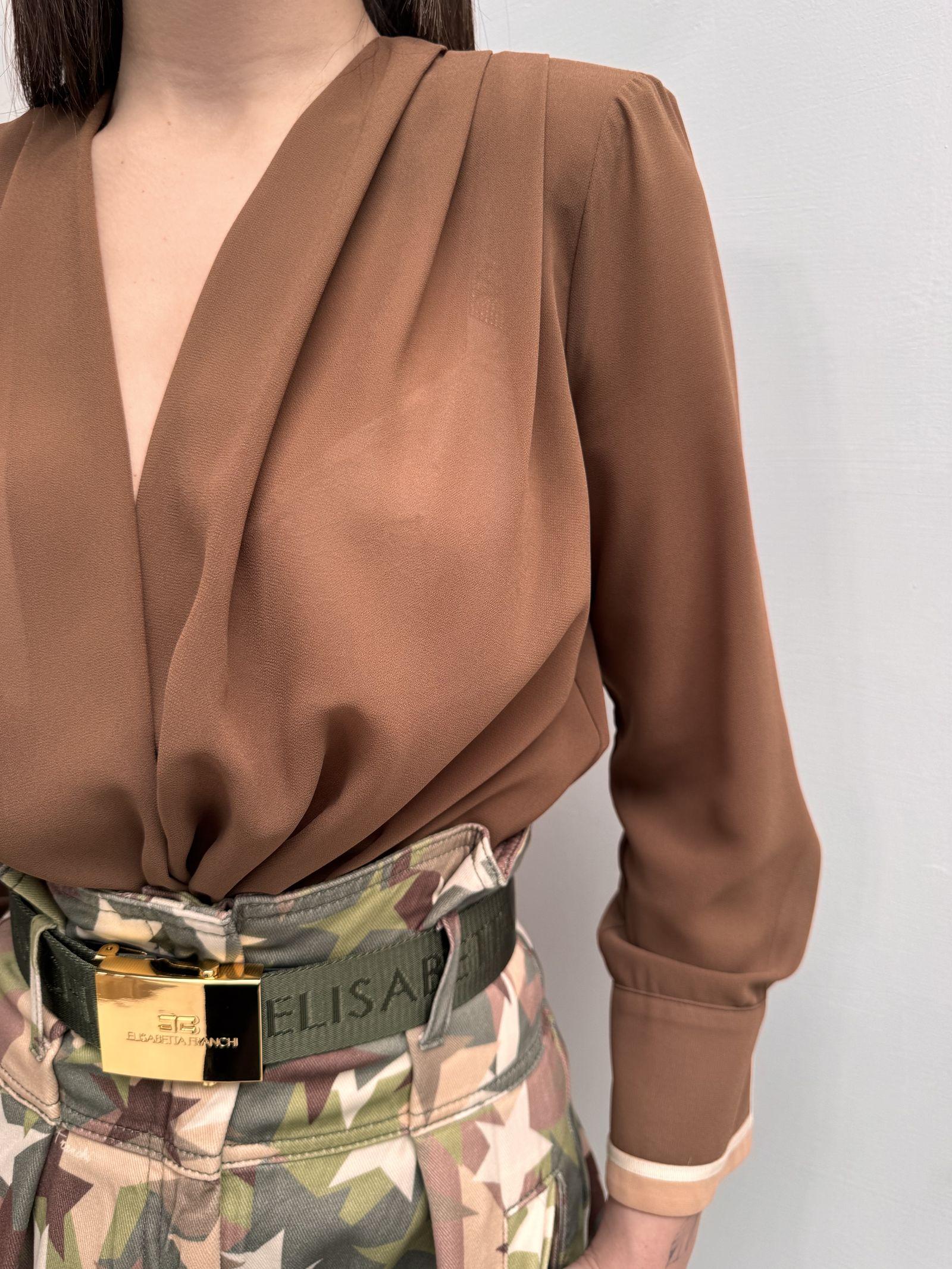 Blusa body - Elisabetta Franchi CB01006E2 K85 ELISABETTA FRANCHI 