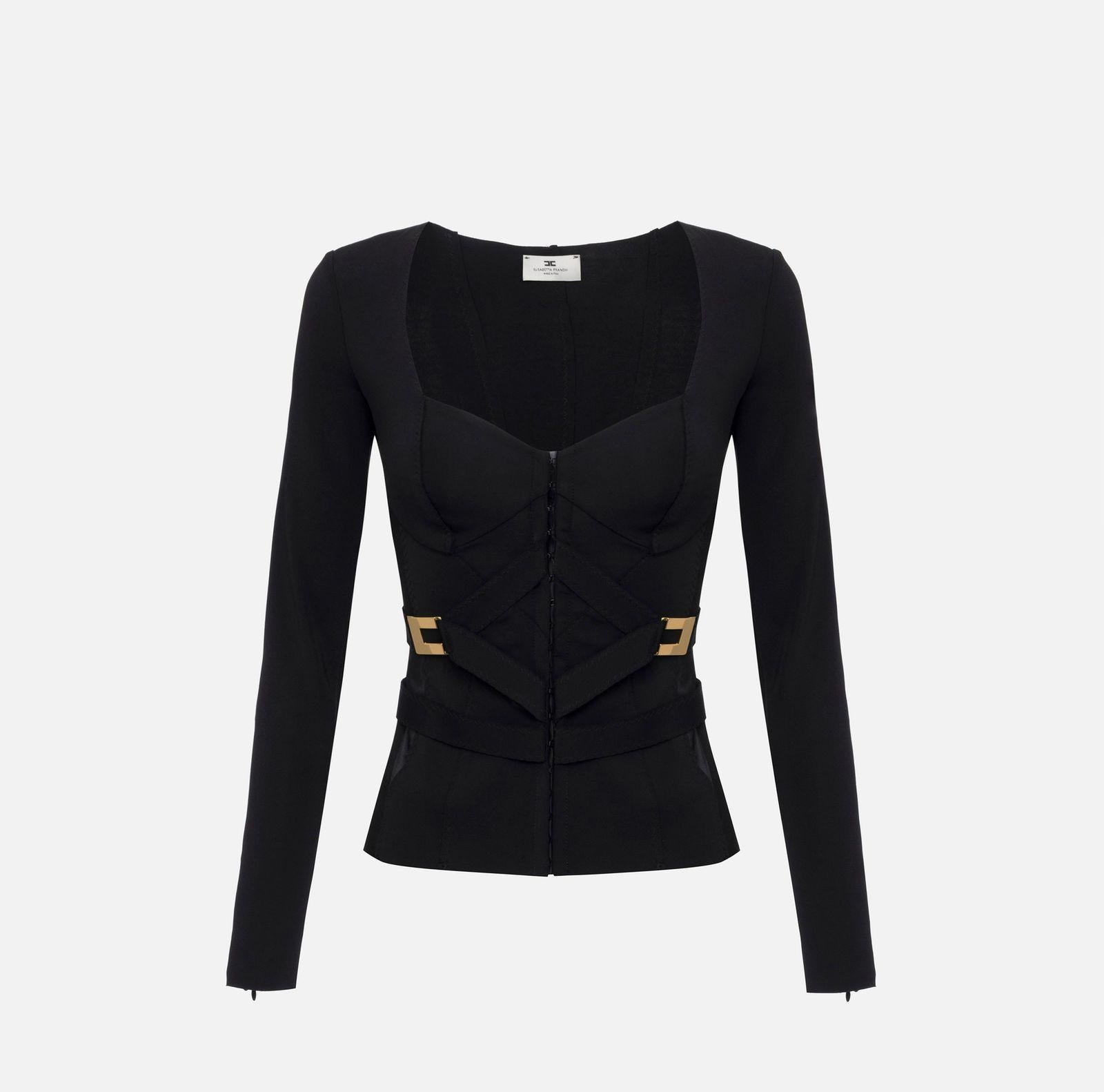Giacca bielastica - Elisabetta Franchi GI16056E2 110 ELISABETTA FRANCHI 