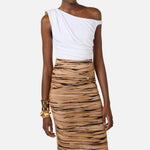 Body con spalla gioiello - Elisabetta Franchi BO01361E2 360 ELISABETTA FRANCHI 