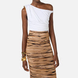 Body con spalla gioiello - Elisabetta Franchi BO01361E2 360 ELISABETTA FRANCHI 