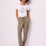 Pantalone cargo con coulisse