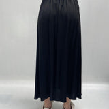 Gonna lunga satinata con elastico in vita 8078 NERO OFELIA 