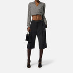 Bermuda con nastro logo - Elisabetta Franchi PA11656E2 110 ELISABETTA FRANCHI 