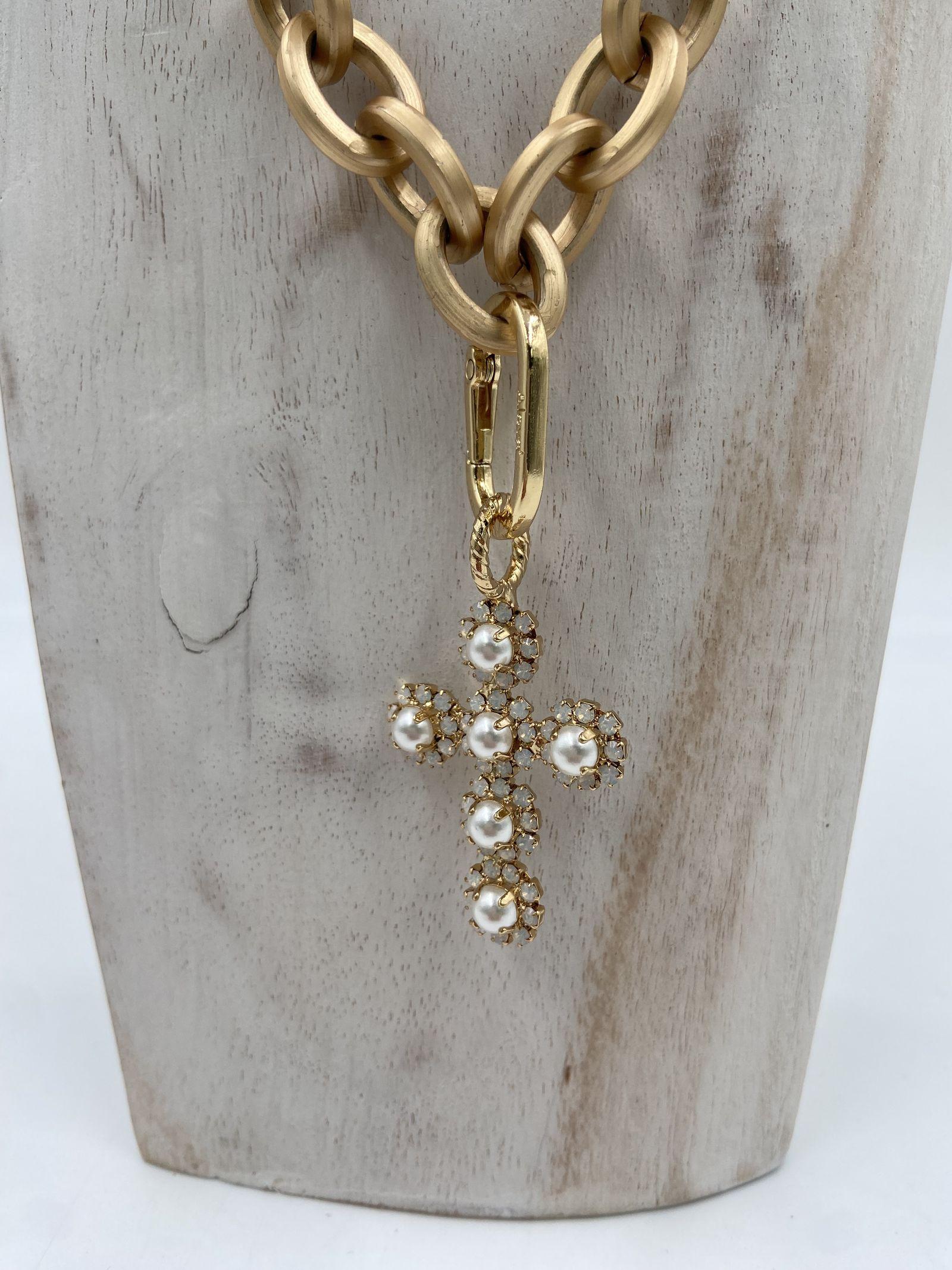 Ciondolo Croce Lulu Mini - Alevà CROCELULU OROPERLE ALEVA' 