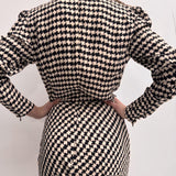 Abito stampa geometrica con fibbia - Elisabetta Franchi AB30827E2 685 ELISABETTA FRANCHI 