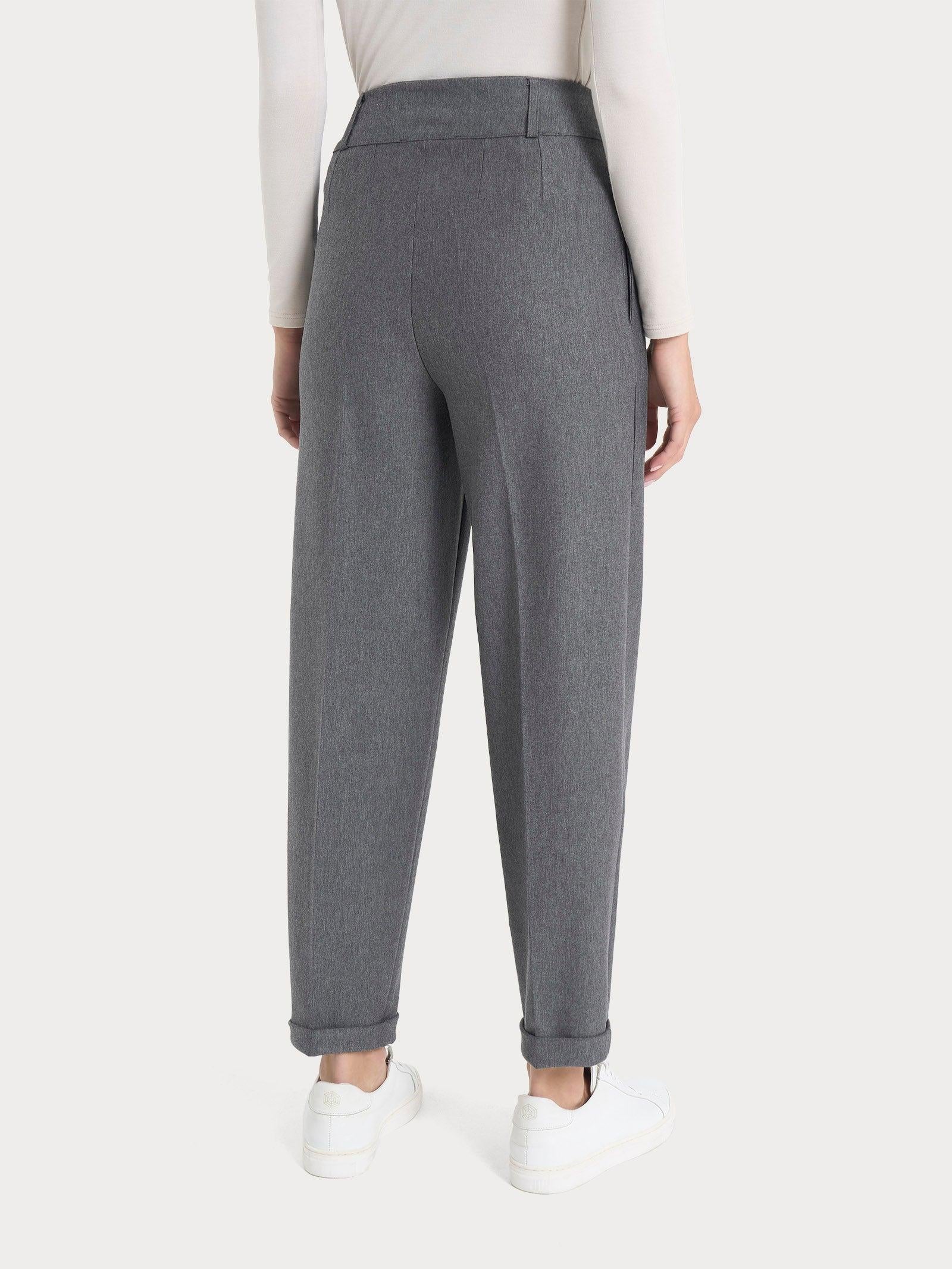 Pantalone carrot con pinces in tessuto Compact DO16PF FW24 202M RAGNO 