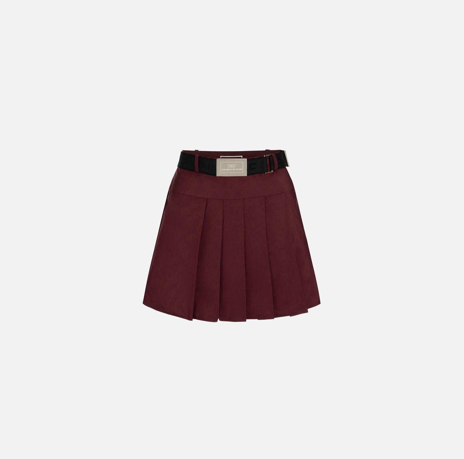 Minigonna a pieghe in naylon GO03546E2 CG3 ELISABETTA FRANCHI 