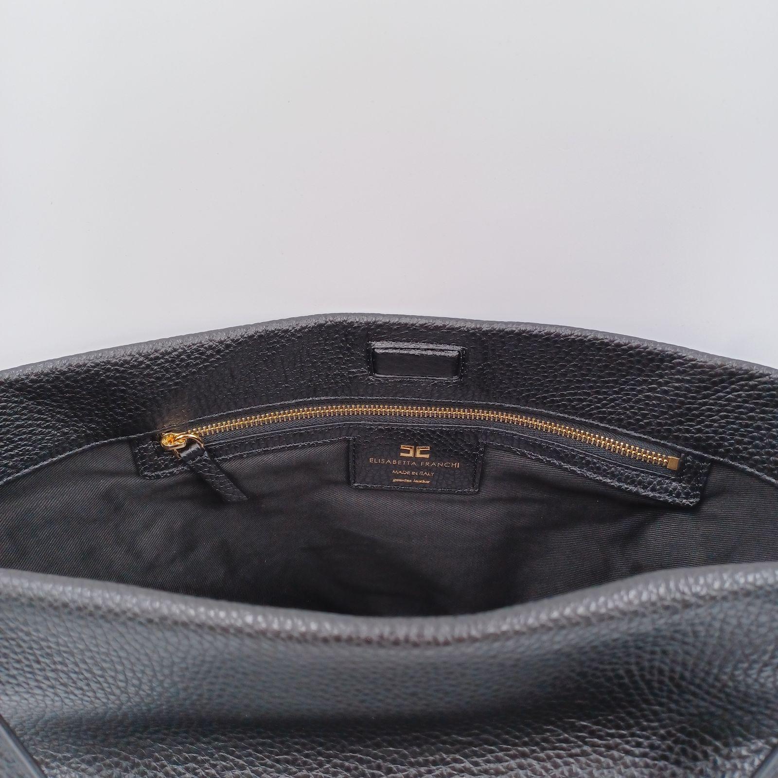 Borsa Tote in pelle - Elisabetta Franchi BS47N56E2 110 ELISABETTA FRANCHI 
