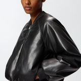 Bomber corto effetto pelle 105372A2P4 Z99 PINKO 