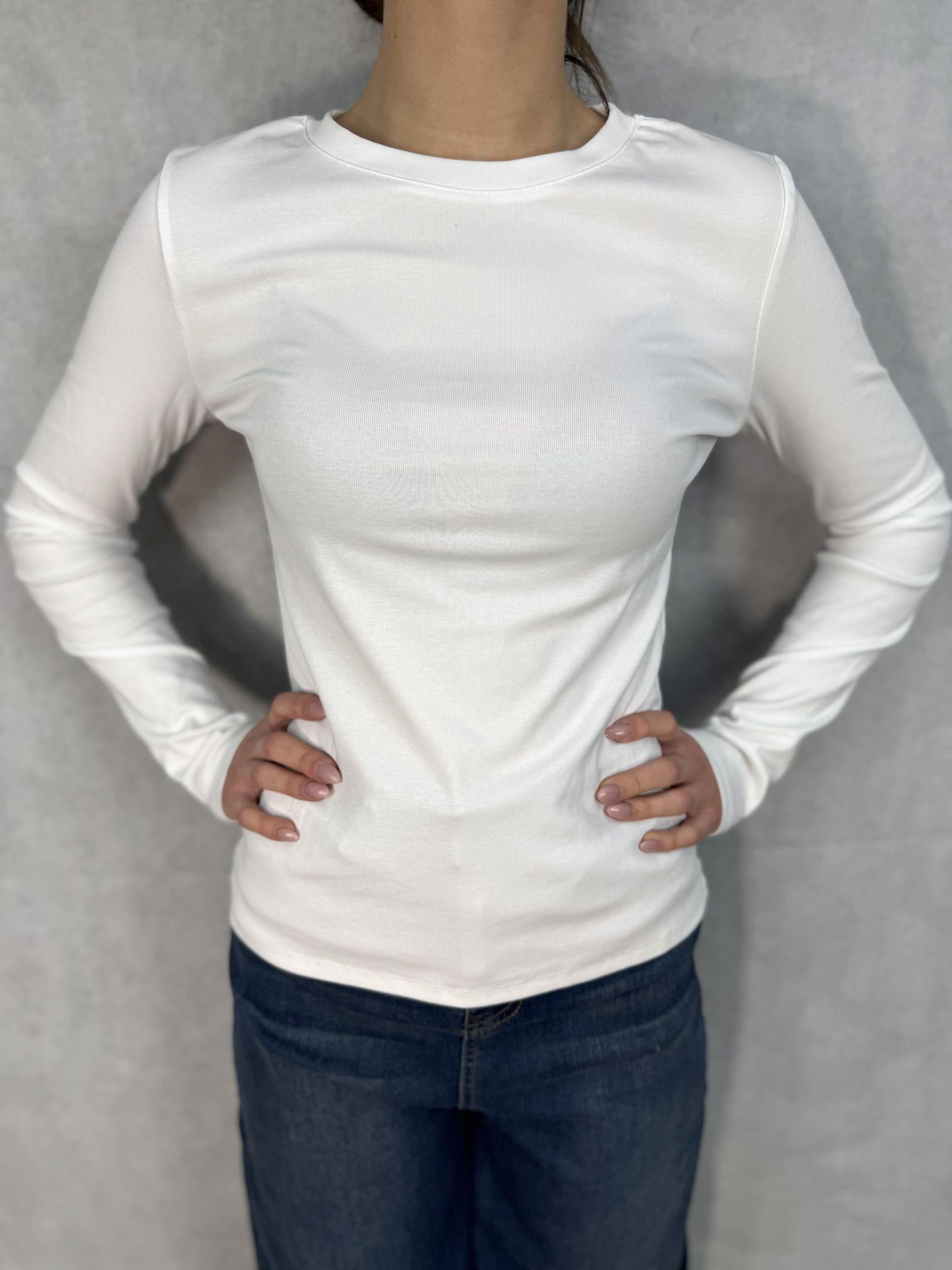 T- shirt manica lunga LC23465 BIANCO OFELIA 