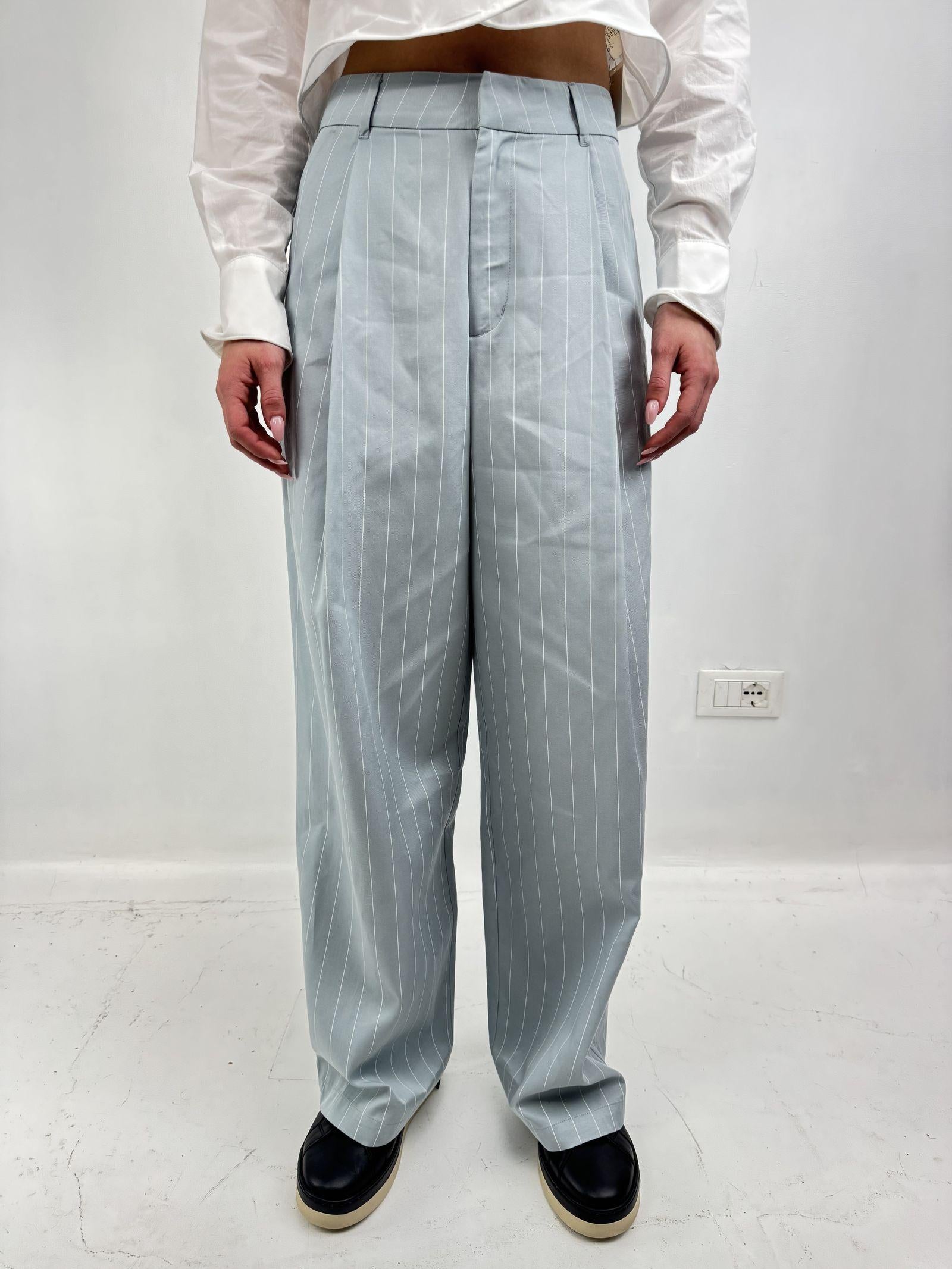 Pantalone con motivo a righe - Eleh SS260118 CELESTE ELEH 