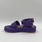 Sandalo zeppa in rafia naturale S148J545 VIOLA FIORINA 