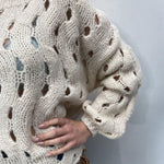 Maglia intrecciata - Ofelia JS376 BEIGE OFELIA 