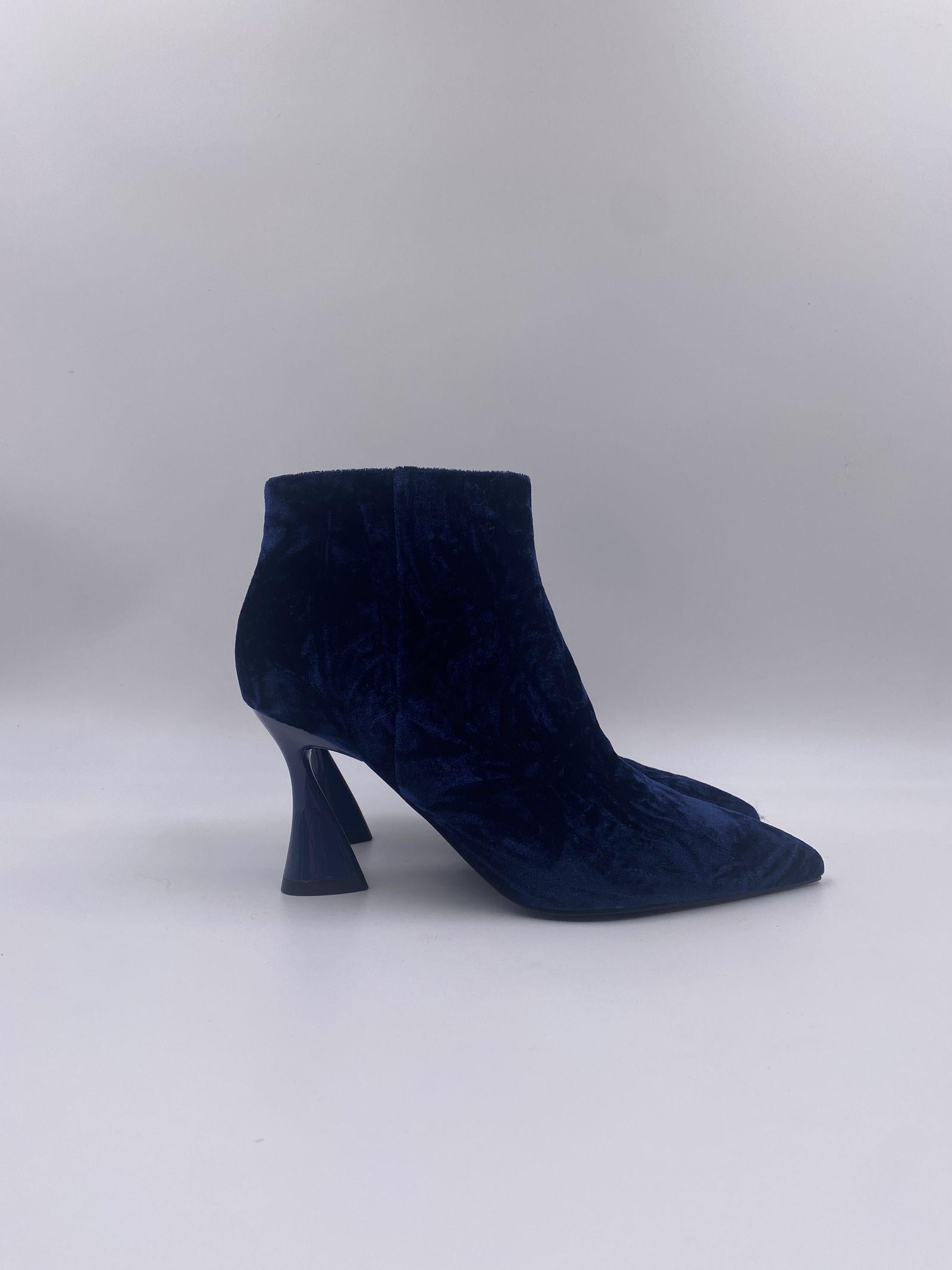 Tronchetto in velluto - Jeannot PJ584C BLU JEANNOT 