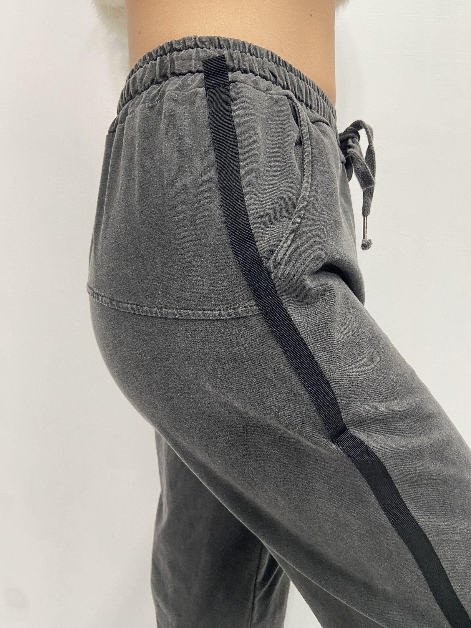 Pantalone con banda laterale 2558 ANTRACITE OFELIA 