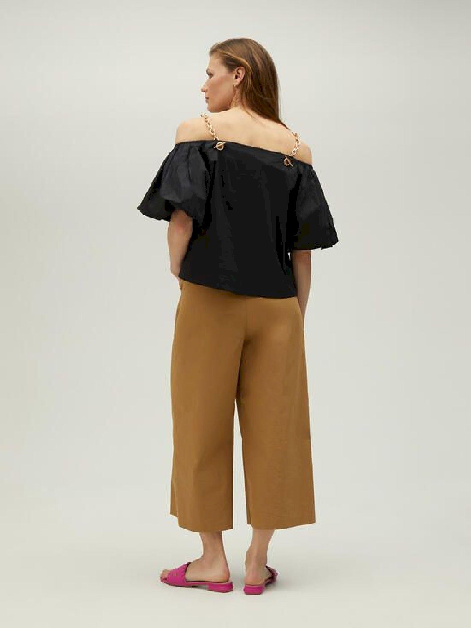 Pantalone cropped con elastico MS2514020 052 MAITE 