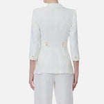 Giacca in misto lino - Elisabetta Franchi GI23662E2 360 ELISABETTA FRANCHI 